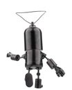 Mini iron robot in a white background Royalty Free Stock Photo