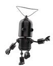 Mini iron robot in a white background Royalty Free Stock Photo