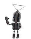 Mini iron robot in a white background