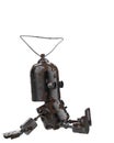 Mini iron robot in a white background Royalty Free Stock Photo