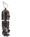 Mini iron robot in a white background Royalty Free Stock Photo