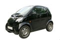 Mini isolated black car smart fortwo