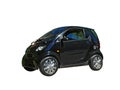 Mini isolated black car smart fortwo