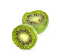 Mini kiwiberry an isolated on white background Royalty Free Stock Photo