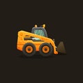 Mini loader vector cartoon illustration.