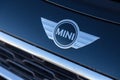 Mini logo on a Mini car Royalty Free Stock Photo