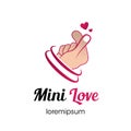 Mini Love logo or symbol template design