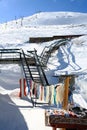 Mini-market at the transfer site of lifts on the slope of Mount Cheget