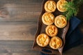 Mini meat pies from flaky dough