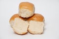 4 mini milk buns stacked Royalty Free Stock Photo