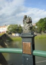 Mini monument to the Ungvar beacon set on the bridge of the Uzh river