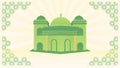 Mini mosque Element design eid mubarak. Islamic Ornament