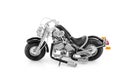 Mini motorcycle made from wire , on white background