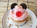 Mini mouse cupcake. Royalty Free Stock Photo