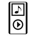 Mini MP3 portable player icon, simple style Royalty Free Stock Photo