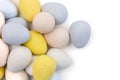 Mini Multicolored Candy Coated Chocolate Easter Eggs Isolated on a White Background Royalty Free Stock Photo