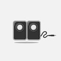 Mini Music Speaker Vector Illustration. Sound System. Studio Item. Flat Cartoon Style Suitable for Icon, Web Landing Page, Banner Royalty Free Stock Photo