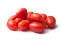 mini organic tomatoes roma on white background Royalty Free Stock Photo