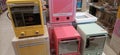 Mini Oven toaster pink yellow white