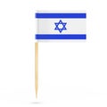 Mini Paper Israel Pointer Flag. 3d Rendering