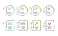 Mini pc, Bitcoin system and Spanner tool icons set. Spanner sign. Computer, Cryptocurrency scheme, Repair. Vector