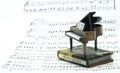 Mini piano and book song Royalty Free Stock Photo