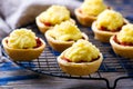 Mini pies with grownd meet Royalty Free Stock Photo