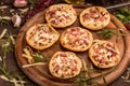 Mini pizzas Royalty Free Stock Photo