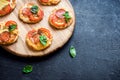 Mini Pizzas Royalty Free Stock Photo