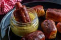 Mini Pretzel Dogs Mustard