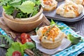 Mini quiche with puff pastry