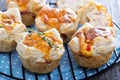 Mini quiche with puff pastry