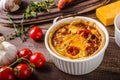 Mini quiche with sausage Royalty Free Stock Photo