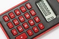 Mini red calculator Royalty Free Stock Photo