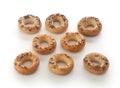 Mini ring-shaped cracknels with poppy Royalty Free Stock Photo