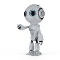 Mini robot finger point Royalty Free Stock Photo
