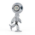 Mini robot walk Royalty Free Stock Photo