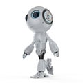 Mini robot walk Royalty Free Stock Photo