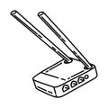 Mini Router Icon. Doodle Hand Drawn or Outline Icon Style Royalty Free Stock Photo