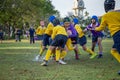 Mini Rugby match with boys player