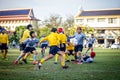 Mini Rugby match with boys player Royalty Free Stock Photo