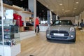 Mini sall shop showroom of dealership of modern new car