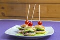 Mini sandwich set Royalty Free Stock Photo