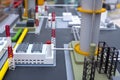 Mini scale model of power plant. Royalty Free Stock Photo