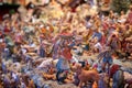 A mini sculptures in Christmas market Vienna, Austria. Royalty Free Stock Photo