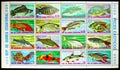 Mini Sheet with 16 Fishes, Fishes I exotic serie, circa 1975