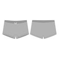 Mini short knickers underwear for children`s on white background.