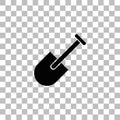 Mini Shovel icon flat Royalty Free Stock Photo