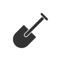 Mini Shovel icon flat