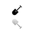 Mini Shovel icon flat Royalty Free Stock Photo